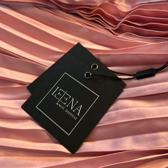 Mac Duggal Pleated Long-Sleeve Cutout A-Line Gown - Picture 11 of 12